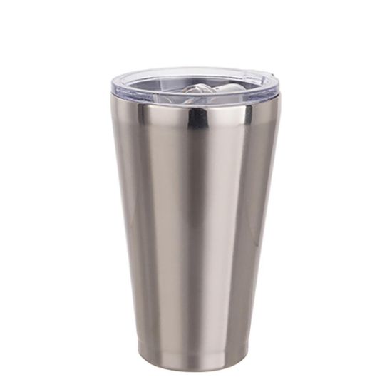 Tumbler 15oz - WHITE with lip & Clear Cup