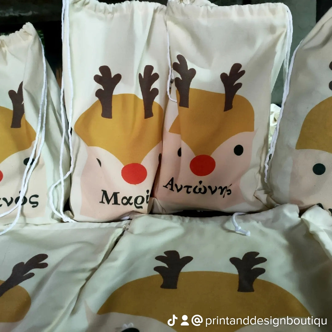 Personalised drawstring bag
