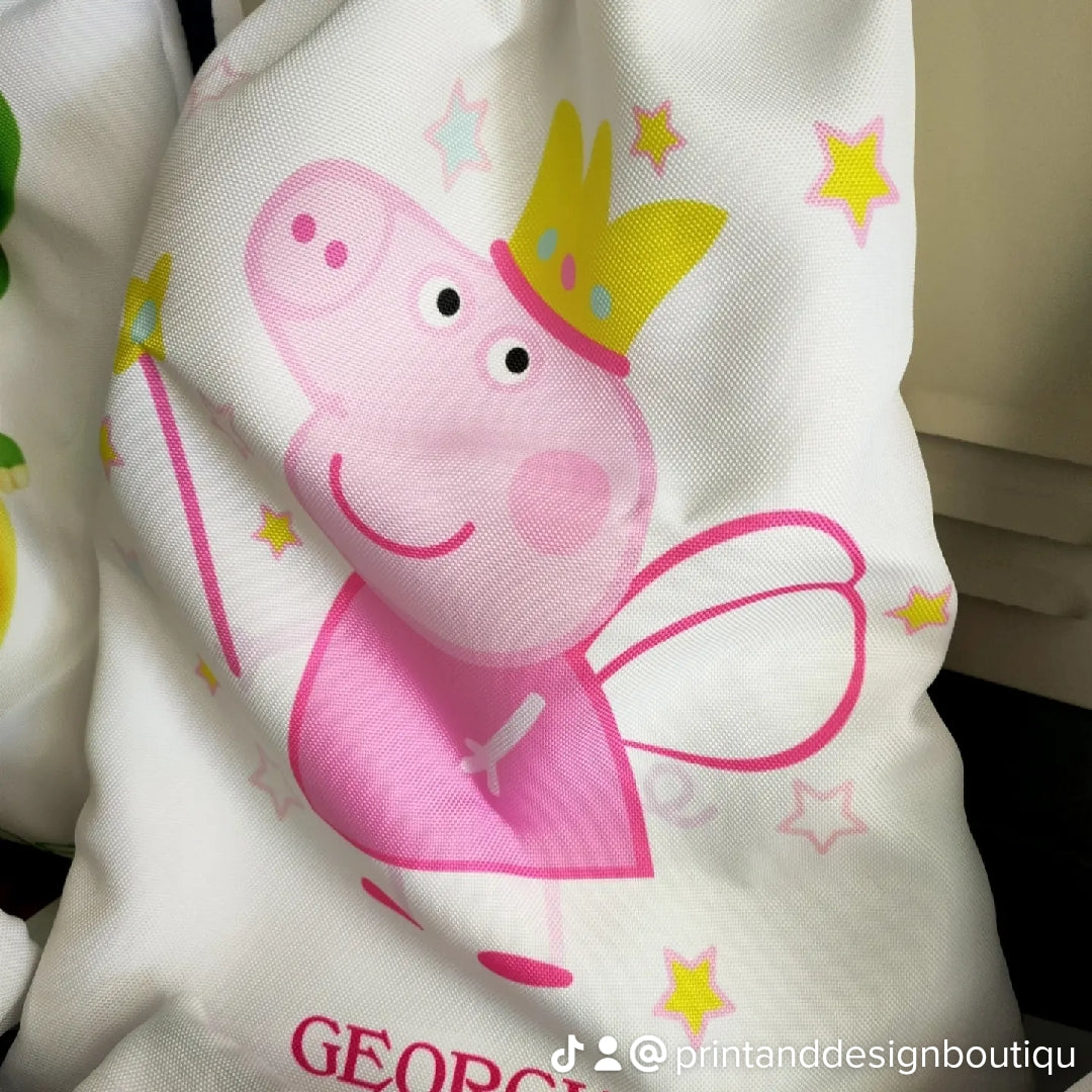 Personalised drawstring bag