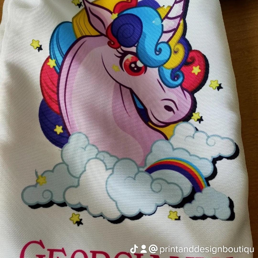Personalised drawstring bag