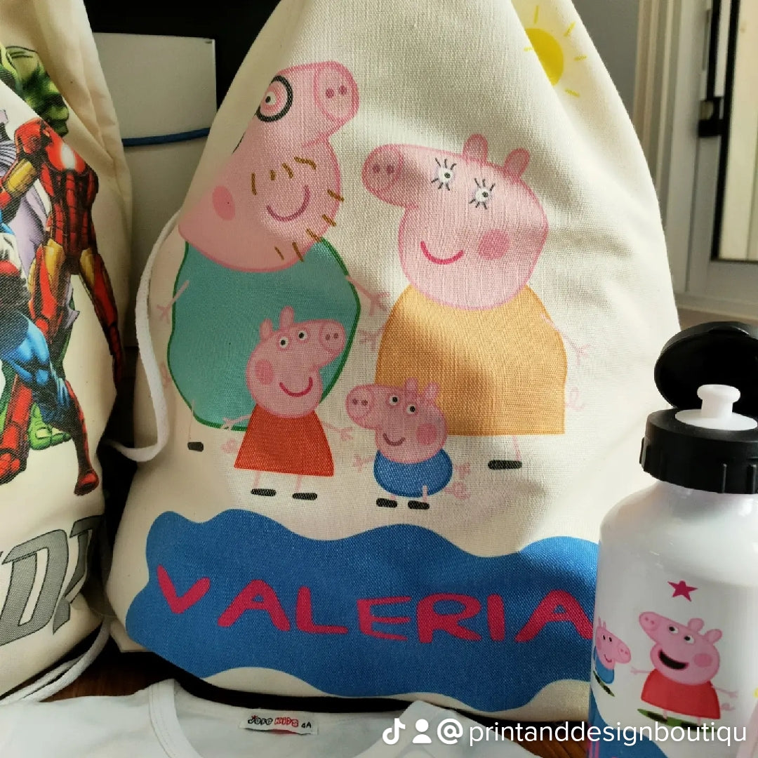 Personalised drawstring bag