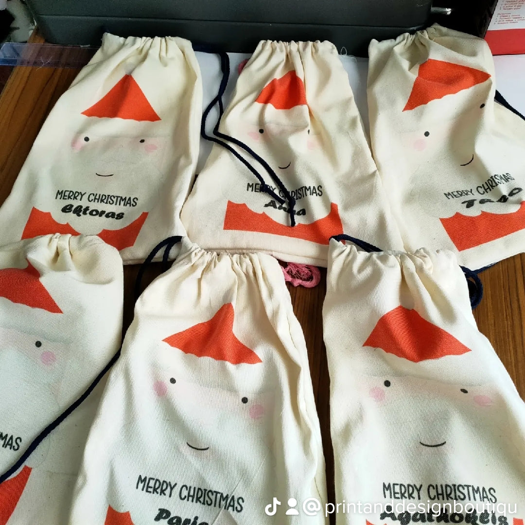 Personalised drawstring bag