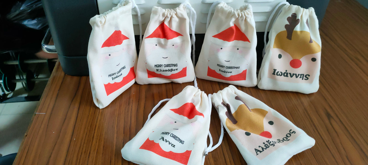 Personalised drawstring bag