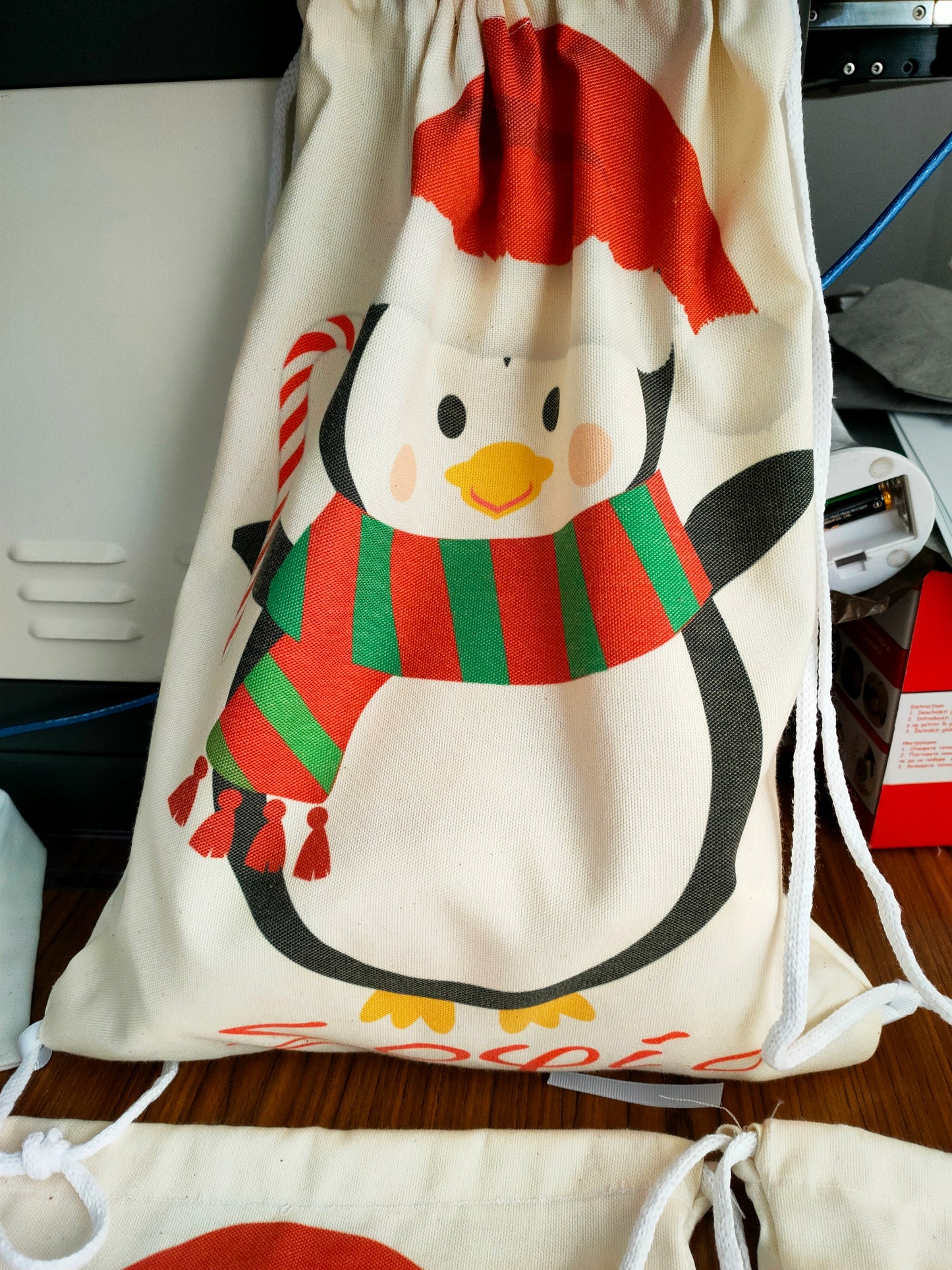 Personalised drawstring bag