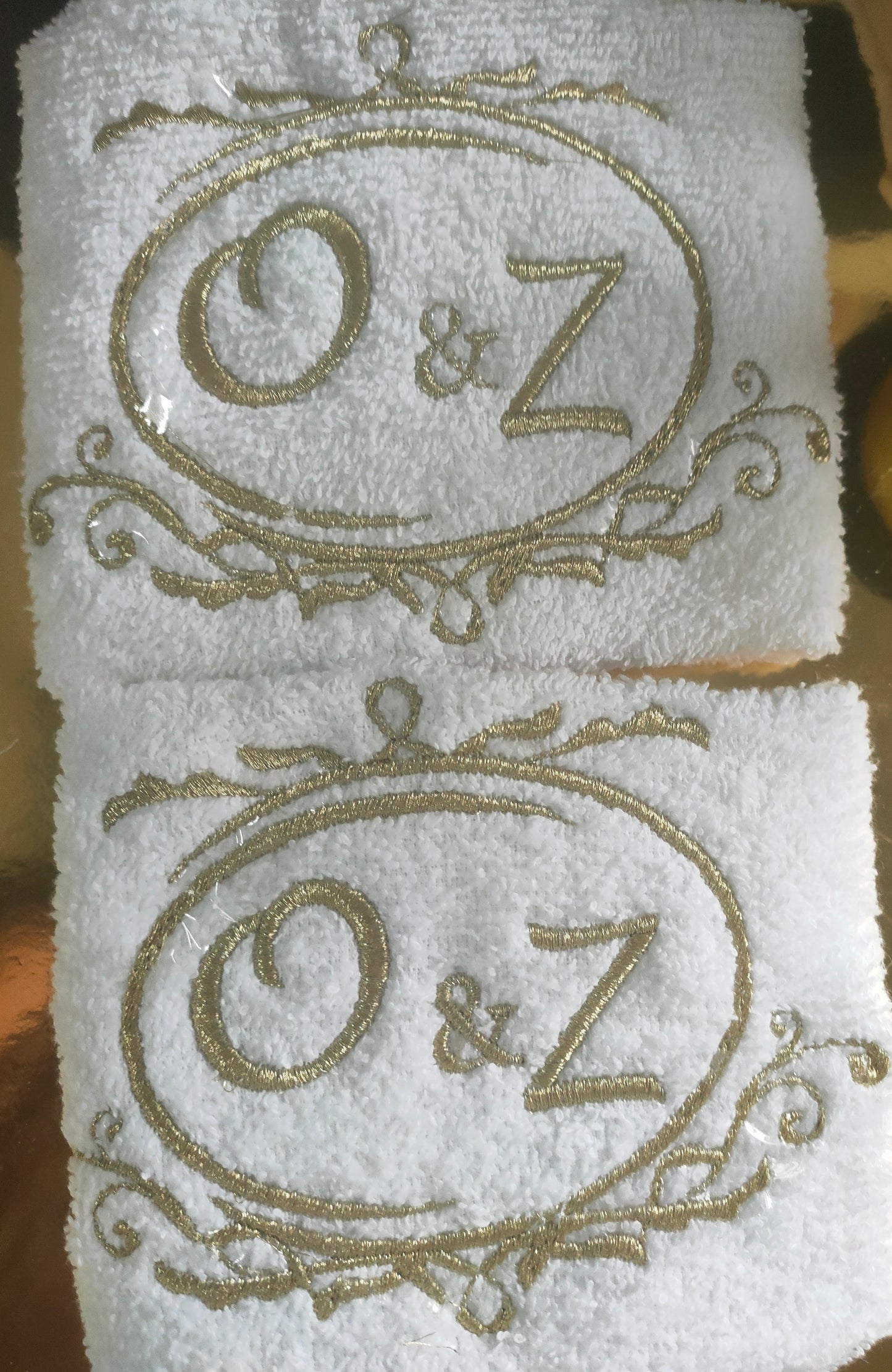 Personalised embroidery towels Bride& Bridesmaid
