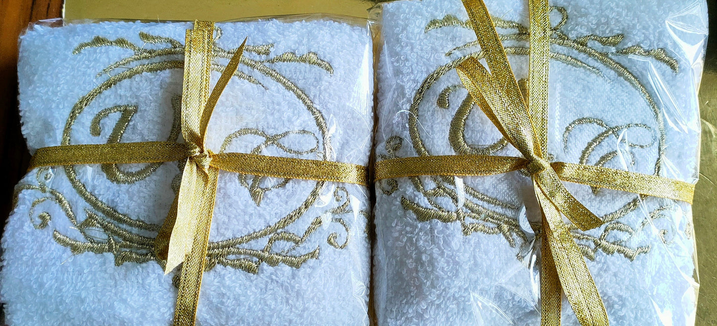 Personalised embroidery towels Bride& Bridesmaid