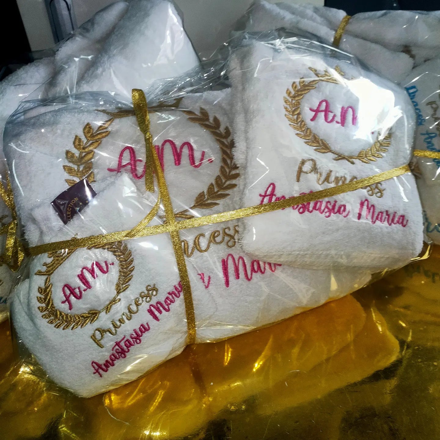 Personalised embroidery towels Bride& Bridesmaid