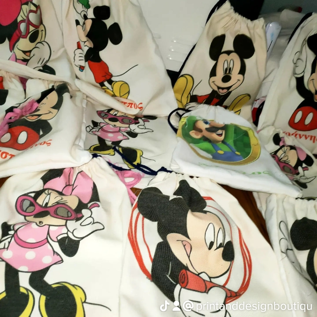 Personalised drawstring bag