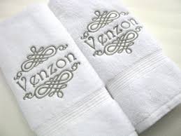Personalised embroidery towels Bride& Bridesmaid