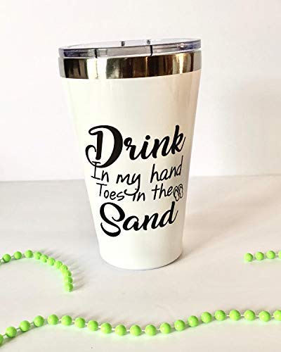 Tumbler 15oz - WHITE with lip & Clear Cup