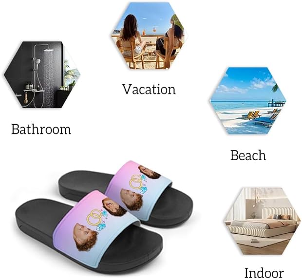 Customize Sandals Personalized Shower Slippers for Men Women ( Velcro)