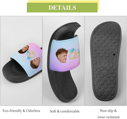 Customize Sandals Personalized Shower Slippers for Men Women ( Velcro)