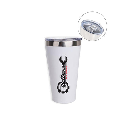 Tumbler 15oz - WHITE with lip & Clear Cup