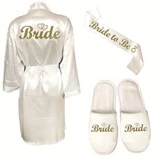 Satin ROBE  bride & Bridesmaid