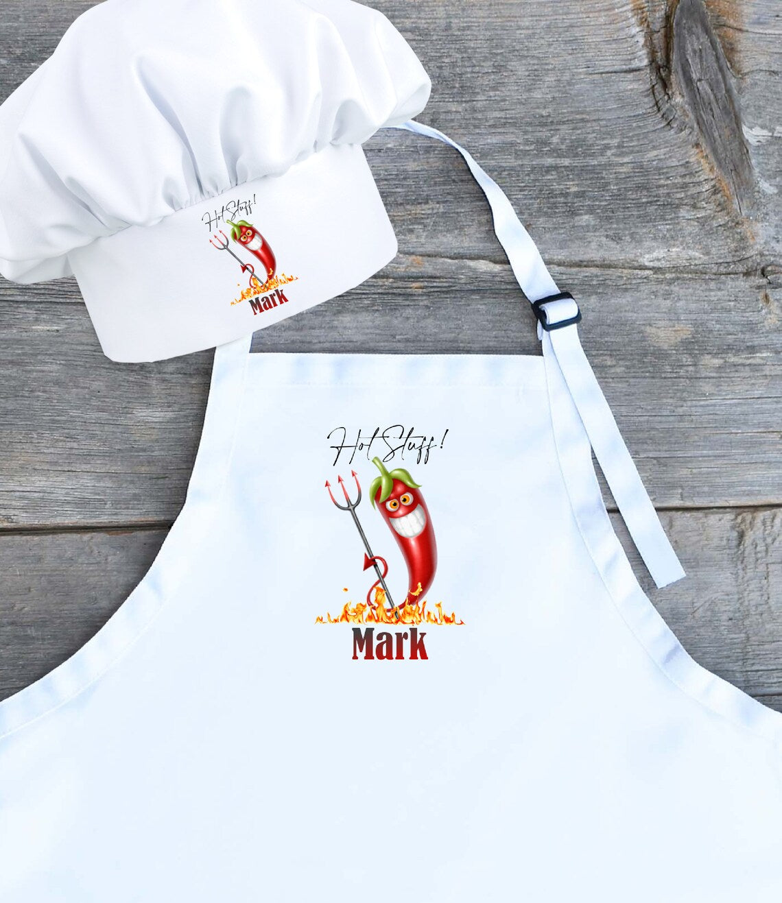 Custom Kids Apron and Chef Hat Set