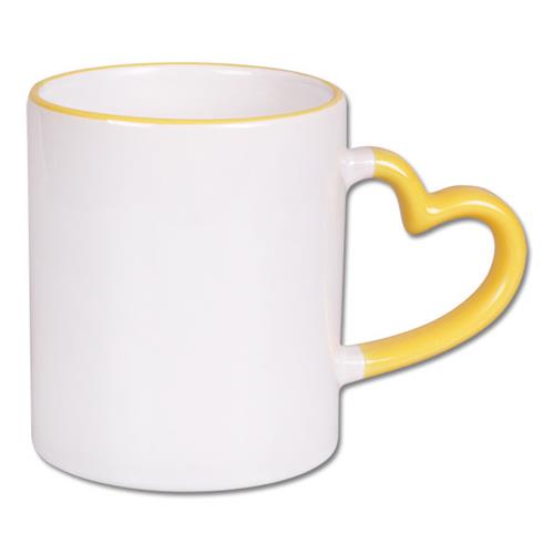 Mug with heart handle 10 OZ